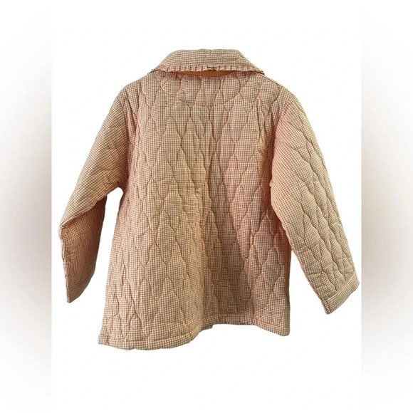 Vintage quilted plaid orange bunny jacket - Picture 6 of 6